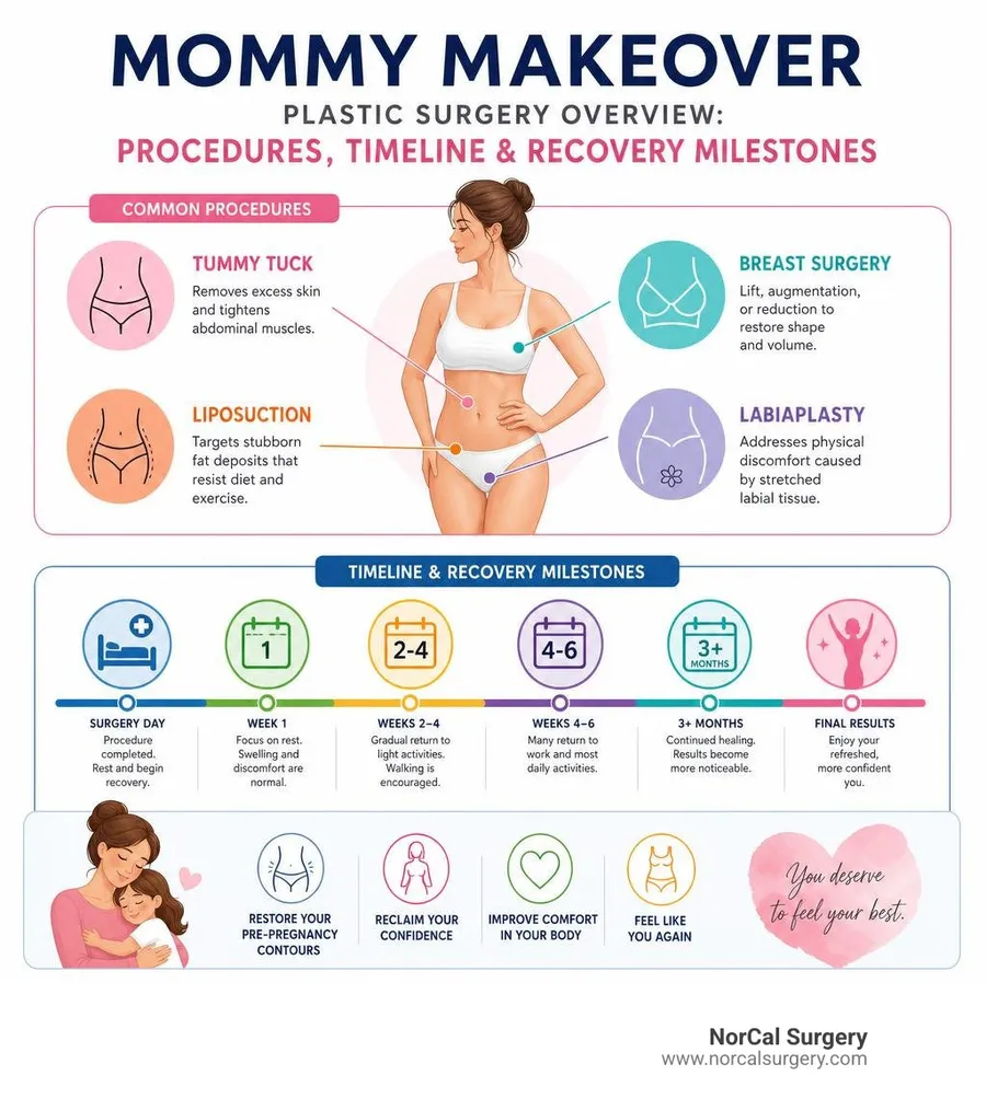Mommy makeover plastic surgery overview: procedures, timeline, and recovery milestones