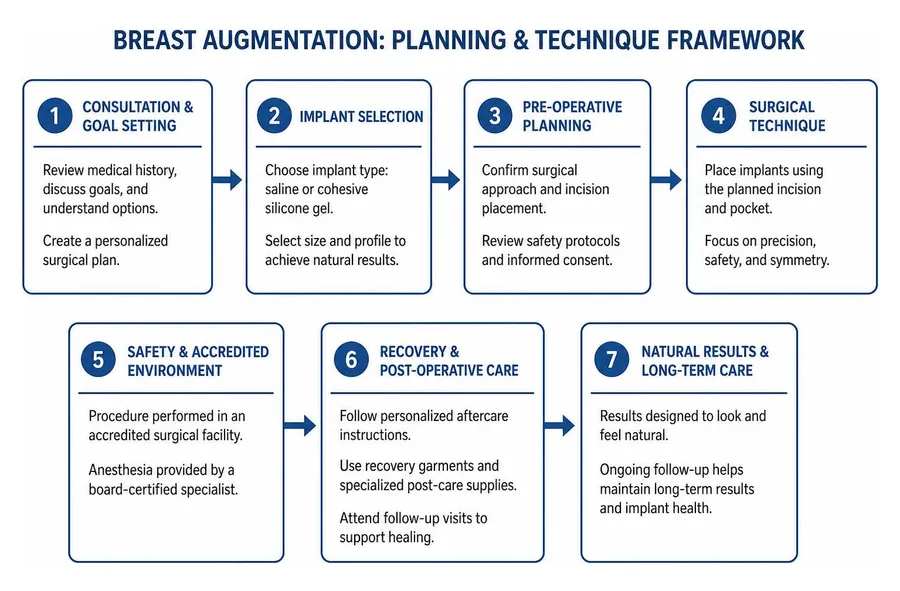 step by step breast augmentation planning and technique framework