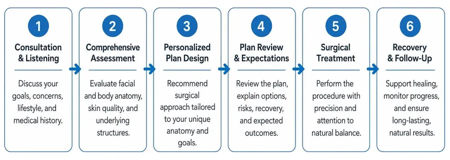 Step-by-step framework for creating a personalized natural aesthetic treatment plan